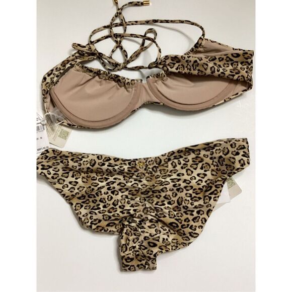 New. Pilyq/PQ Swim Leopard Underwire Bikini. Small. Retails $164 - Picture 13 of 14